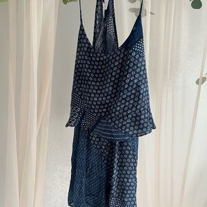 Elegant Navy Blue Romper